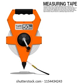 Isolated measuring tape on transparent background