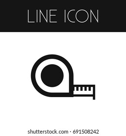 Isolated Measuring Tape Outline. Roll Meter Vector Element Can Be Used For Roll, Meter, Tape Design Concept.