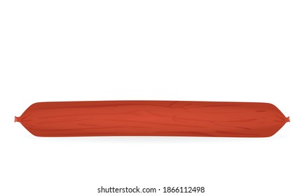 Isolated meat sausage. vector illustration