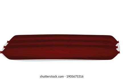 Isolated meat sausage. vector illustration