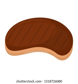 Isolated meat steak image on a white background - Vector