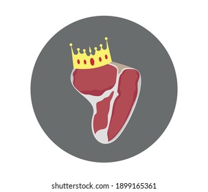 isolated Meat steak vector illustration.
