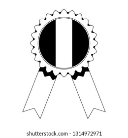 Isolated medal with the flag of Ireland. Vector illustration design