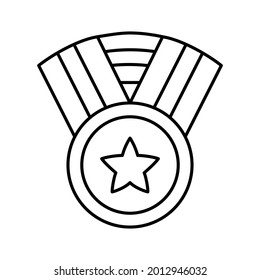 Isolated medal icon First place Vector illustration
