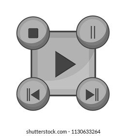 Isolated media web button
