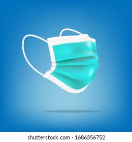 Isolated medical face mask on background. Pandemic covid-19 virus and protection coronavirus concept. Vector illustration design.