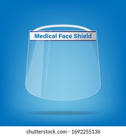 Isolated medical face shield mask on background. Pandemic covid-19 virus and protection coronavirus concept. Vector illustration design.