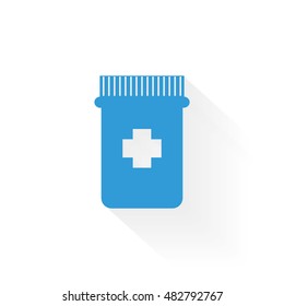 Isolated medical icon drug on a white background. Vector Illustration