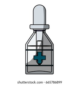 isolated medicine liquid bottle