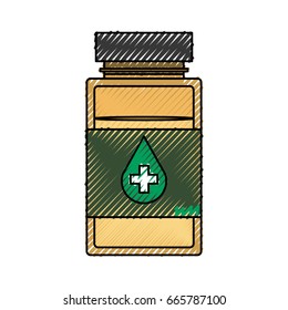 isolated medicine liquid bottle