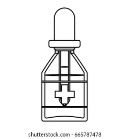 isolated medicine liquid bottle