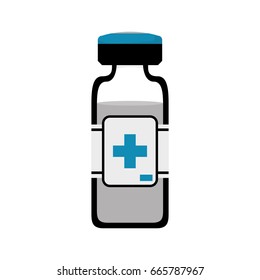 isolated medicine liquid bottle