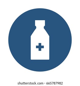 isolated medicine liquid bottle