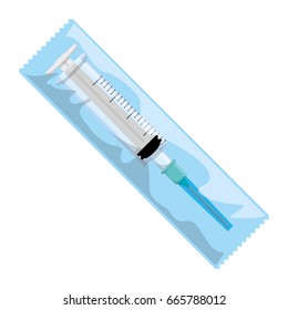 isolated medicine syringe
