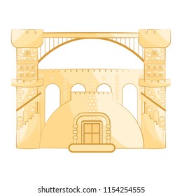 Isolated medieval bridge building