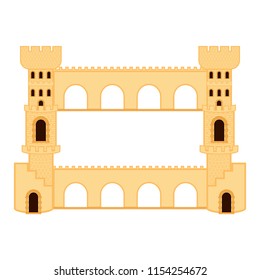 Edificio de puente medieval aislado