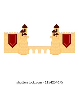 Isolated medieval bridge building