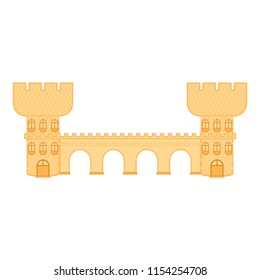 Isolated medieval bridge building