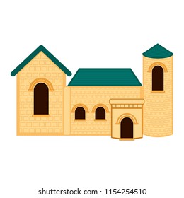 Isolated medieval building