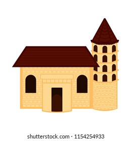 Isolated medieval building