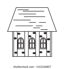 Isolated medieval building icon