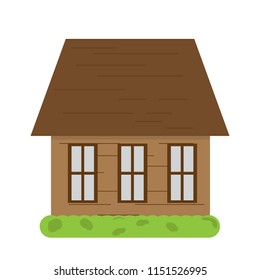 Isolated medieval building icon