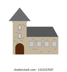 Isolated medieval building icon