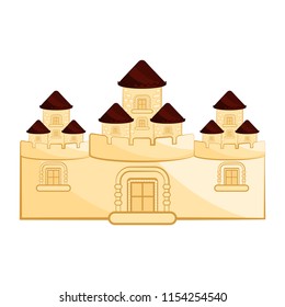 Isolated medieval castle building