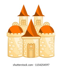 Isolated medieval castle building