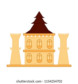 Isolated medieval castle building
