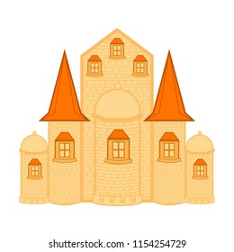 Isolated medieval castle building