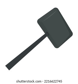 Isolated medieval hammer sketch icon Vector