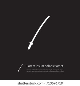 Isolated Medieval Icon. Poniard Vector Element Can Be Used For Medieval, Poniard, Sword Design Concept.