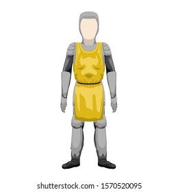 Isolated medieval knight character over a white background - Vector illustration
