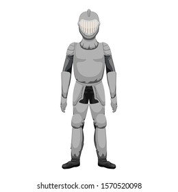 Isolated medieval knight character over a white background - Vector illustration