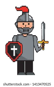 Isolated medieval knight design vector illustration