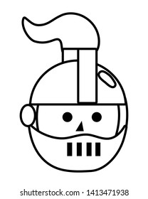 Isolated medieval knight design vector illustration