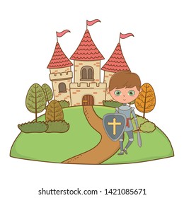 Isolated medieval knight design vector illustration