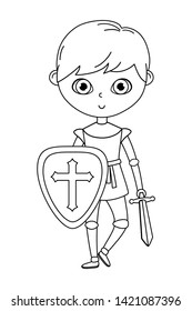 Isolated medieval knight design vector illustration