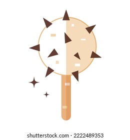 Icono de arma de mace medieval aislada Vector