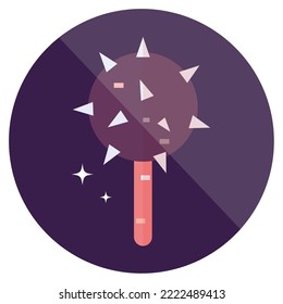 Icono de arma de mace medieval aislada Vector