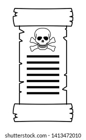 Isolated medieval paper with stamp design vector illustration