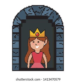 Isolated medieval princess design vector illustration
