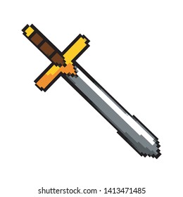 Isolated medieval sword design vector illustration