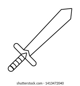 Isolated medieval sword design vector illustration