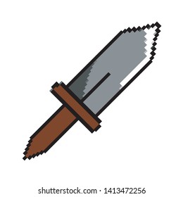 Isolated medieval sword design vector illustration