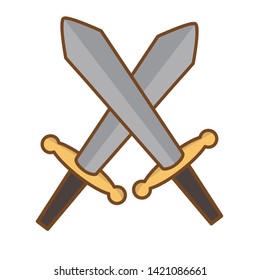 Isolated medieval sword design vector illustration