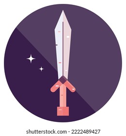 Icono de arma de espada medieval aislado Vector