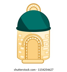 Isolated medieval tower building