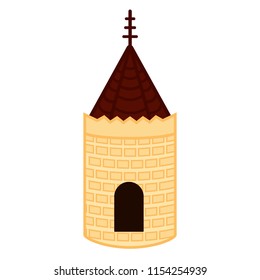 Isolated medieval tower building